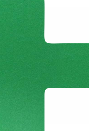 Podlahové pásky a značky - PermaRoute pásky: T křižovatka zelená