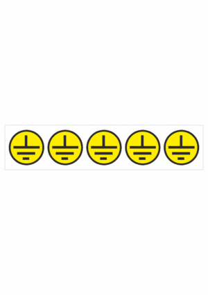 Elektro značenie - Symboly a aršíky: Znak uzemnenie v kruhu