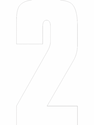 Čísla a písmena - Samolepiace písmena rezana: 2 (Bielé)