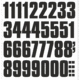 Čísla a písmena: Samolepiace arch čísel čierný