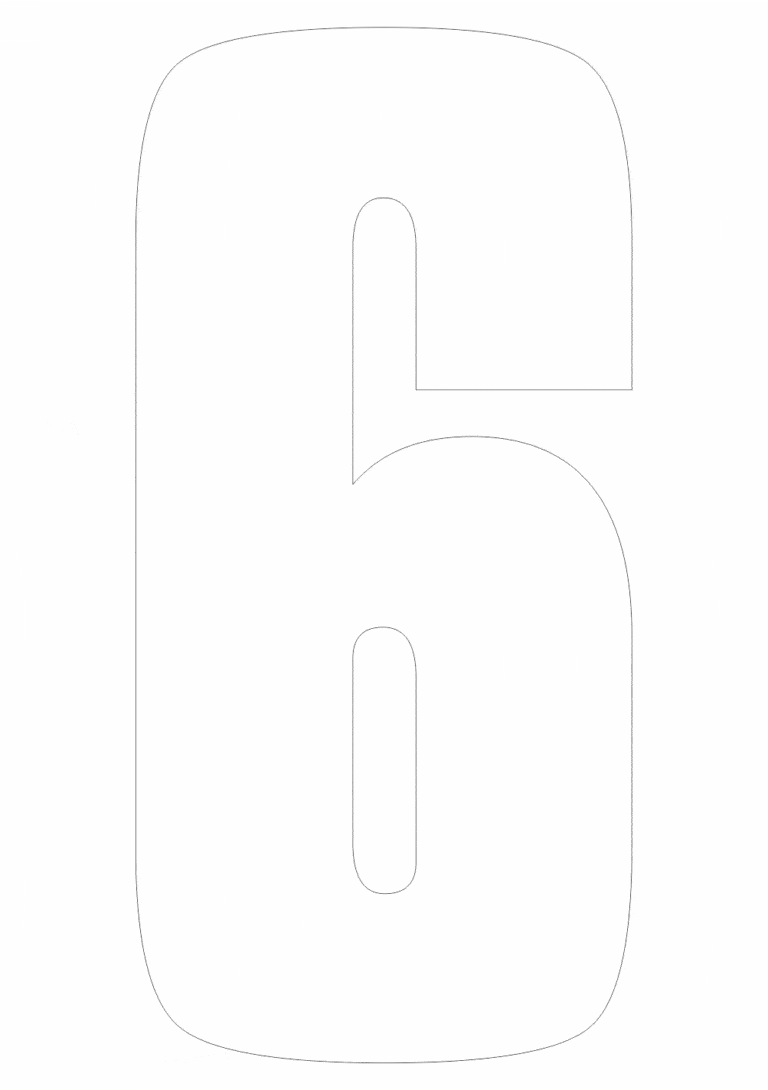 Čísla a písmena - Samolepiace písmena rezana: 6 (Bielé)