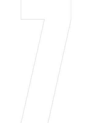 Čísla a písmena - Samolepiace písmena rezana: 7 (Bielá)