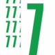 Značky písmen a čísel - Samolepiace tlačené číslo na bielom podklade: 7 (Zelené)