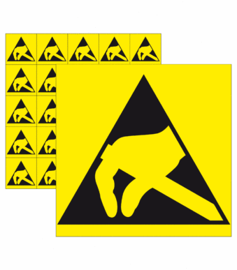 Elektro značenie - ESD značky: Základný symbol 25x25