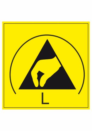 Elektro značenie - ESD značky: Základný symbol + L