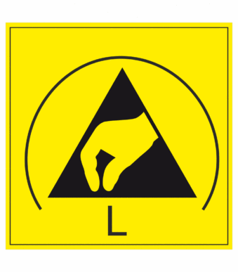 Elektro značenie - ESD značky: Základný symbol + L