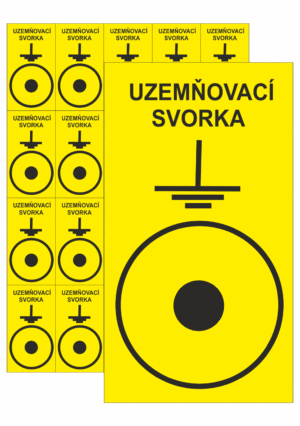 Elektro značenie - ESD značky: Uzemňovací svorka arch