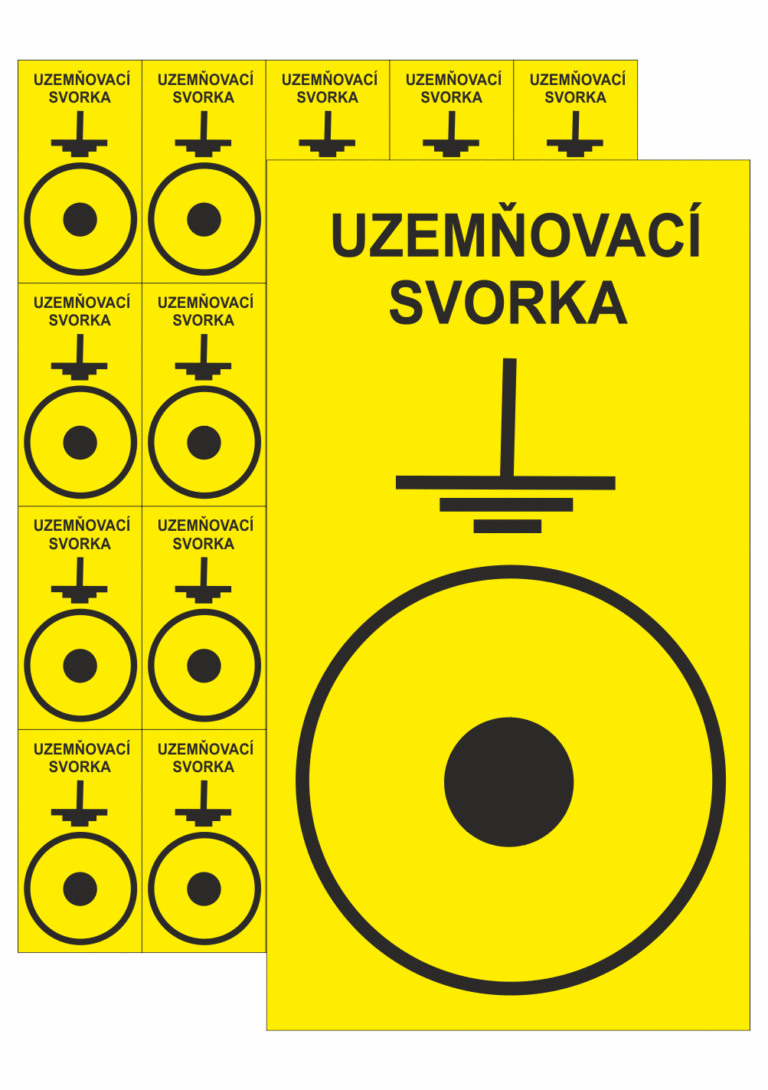Elektro značenie - ESD značky: Uzemňovací svorka arch