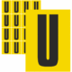 Značky písmen a čísel - Samolepiace tlačené písmeno: U (Žltý podklad)