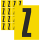 Značky písmen a čísel - Samolepiace tlačené písmeno: Z (Žltý podklad)