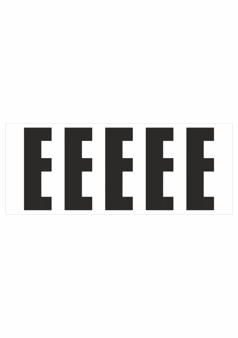 Čísla a písmena - Samolepiace písmena rezana: E (Čierná)
