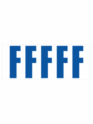 Čísla a písmena - Samolepiace písmena rezana: F (Modré)
