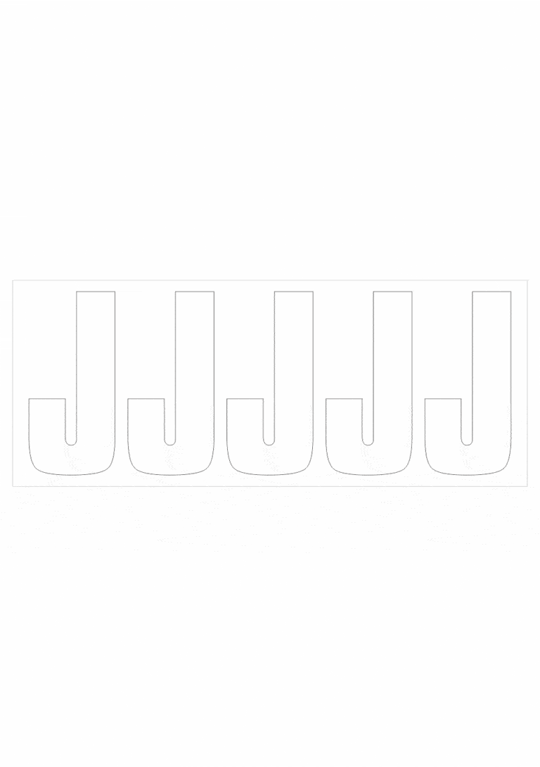 Čísla a písmena - Samolepiace písmena rezana: J (Bielé)
