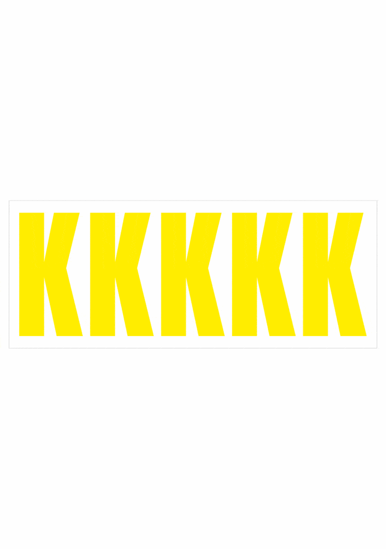Čísla a písmena - Samolepiace písmena rezana: K (Žlté)