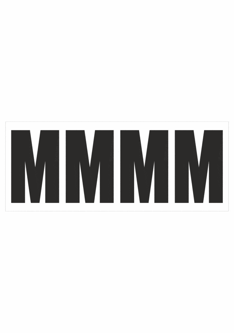 Čísla a písmena - Samolepiace písmena rezana: M (Čierné)