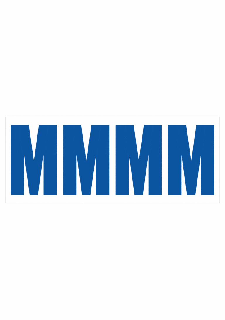 Čísla a písmena - Samolepiace písmena rezana: M (Modré)