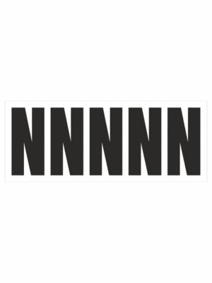 Čísla a písmena - Samolepiace písmena rezana: N (Čierné)