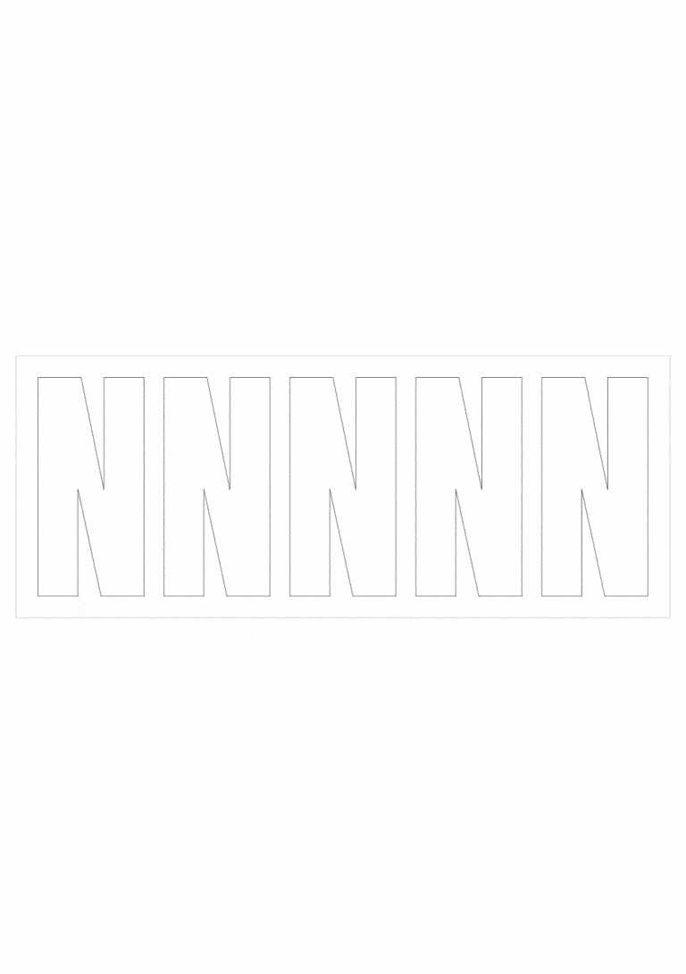 Čísla a písmena - Samolepiace písmena rezana: N (Bielé)