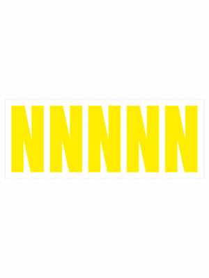 Čísla a písmena - Samolepiace písmena rezana: N (Žlté)