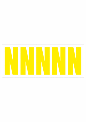 Čísla a písmena - Samolepiace písmena rezana: N (Žlté)