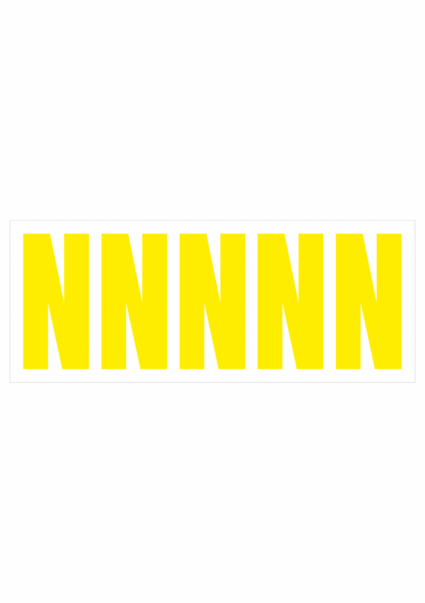 Čísla a písmena - Samolepiace písmena rezana: N (Žlté)