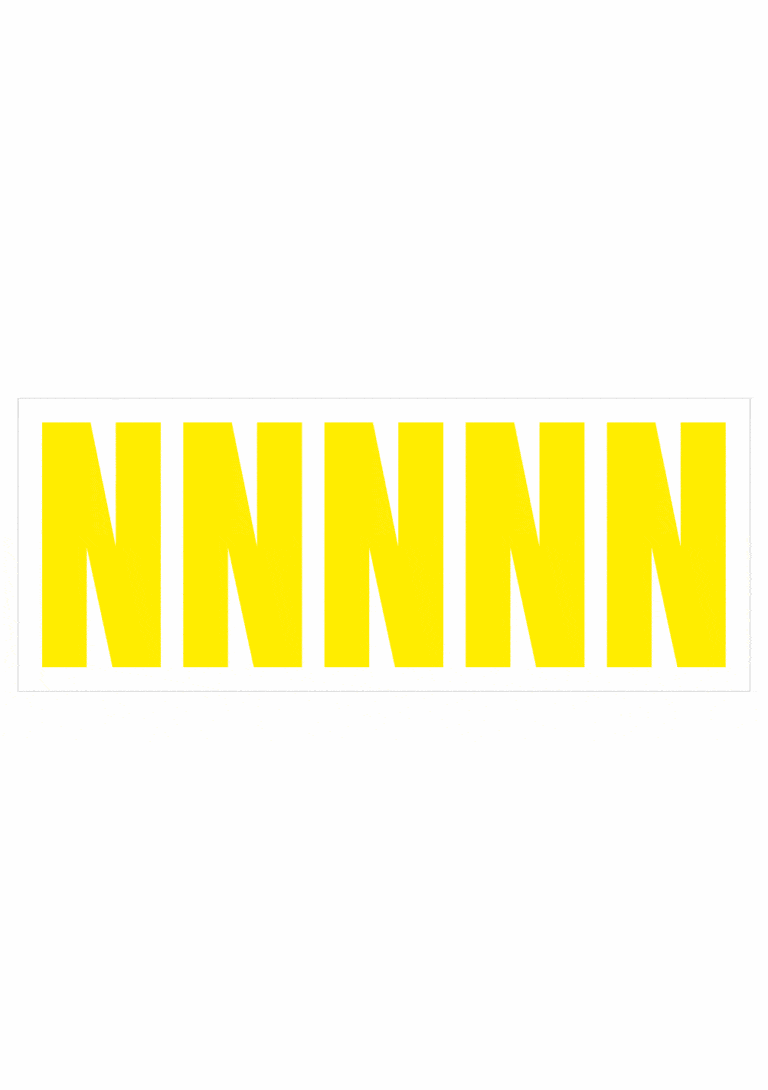 Čísla a písmena - Samolepiace písmena rezana: N (Žlté)