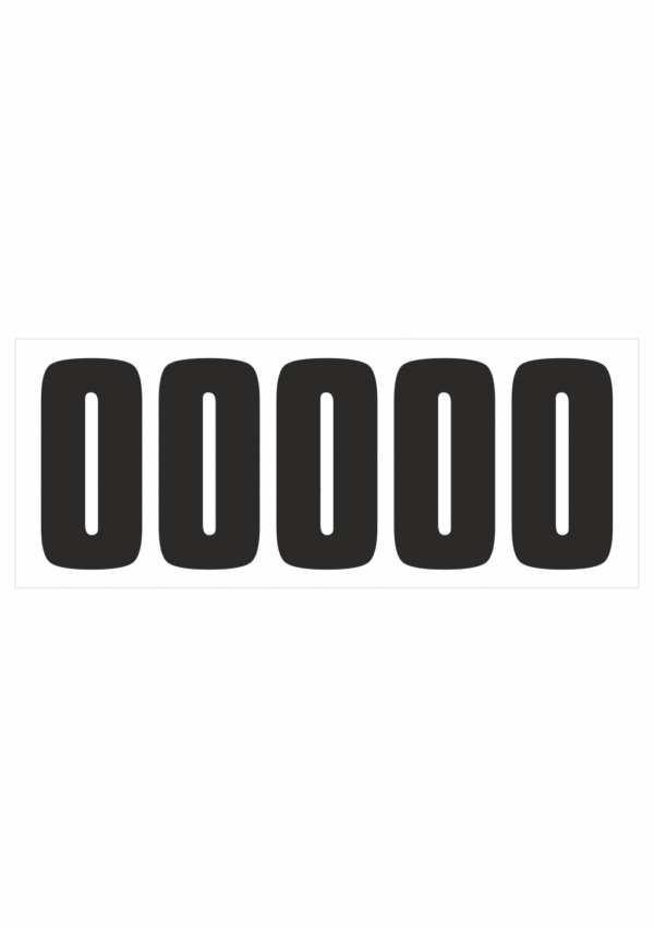 Čísla a písmena - Samolepiace písmena rezana: O (Čierné)