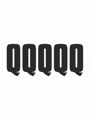 Čísla a písmena - Samolepiace písmena rezana: Q (Čierné)