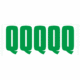 Čísla a písmena - Samolepiace písmena rezana: Q (Zelené)