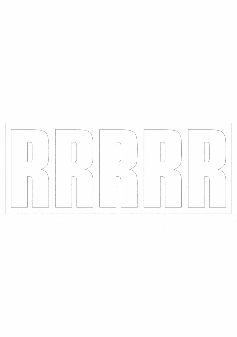 Čísla a písmena - Samolepiace písmena rezana: R (Bielé)