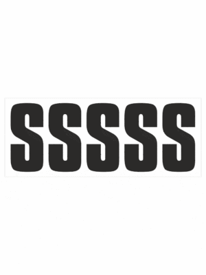 Čísla a písmena - Samolepiace písmena rezana: S (Čierné)