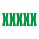 Čísla a písmena - Samolepiace písmena rezana: X (Zelené)