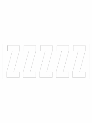 Čísla a písmena - Samolepiace písmena rezana: Z (Bielé)