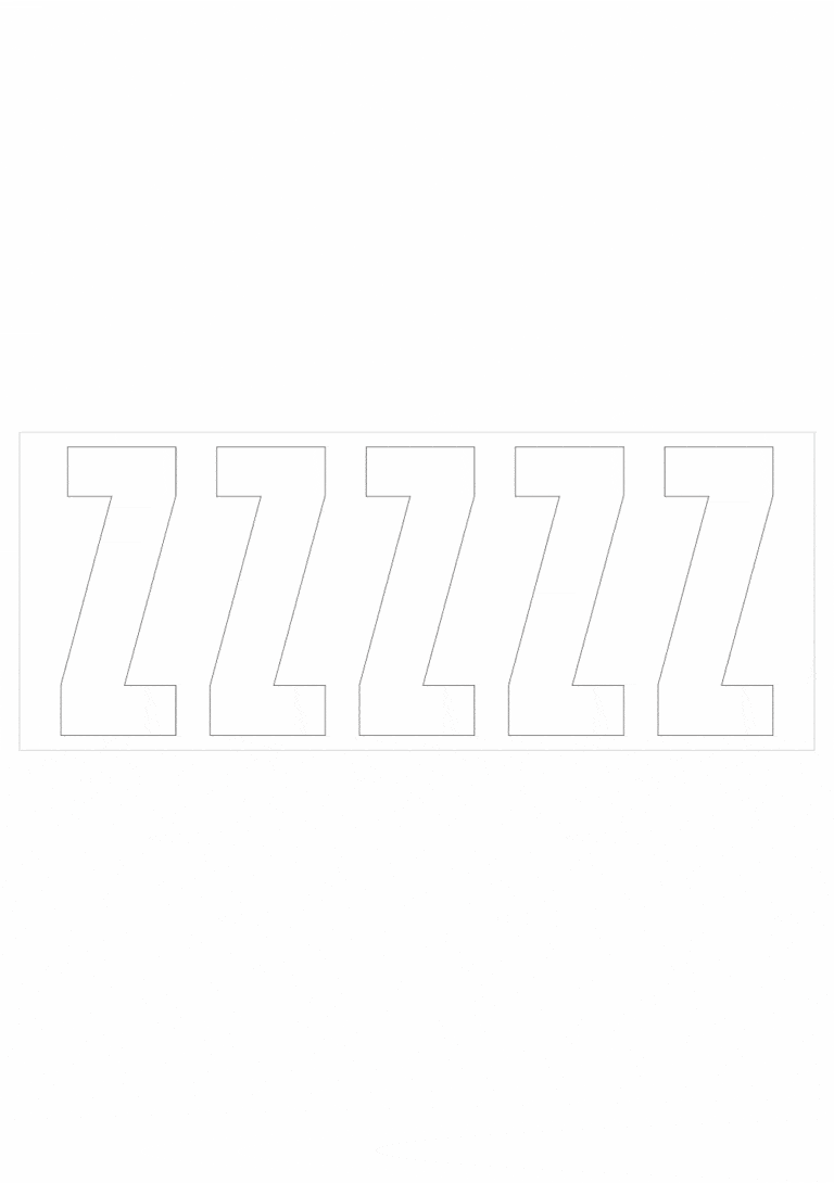 Čísla a písmena - Samolepiace písmena rezana: Z (Bielé)