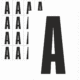Značky písmen a čísel - Samolepiace tlačené písmeno na bielom podklade: A (Čierne)
