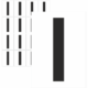 Značky písmen a čísel - Samolepiace tlačené písmeno na bielom podklade: I (Čierne)