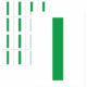 Značky písmen a čísel - Samolepiace tlačené písmeno na bielom podklade: I (Zelené)