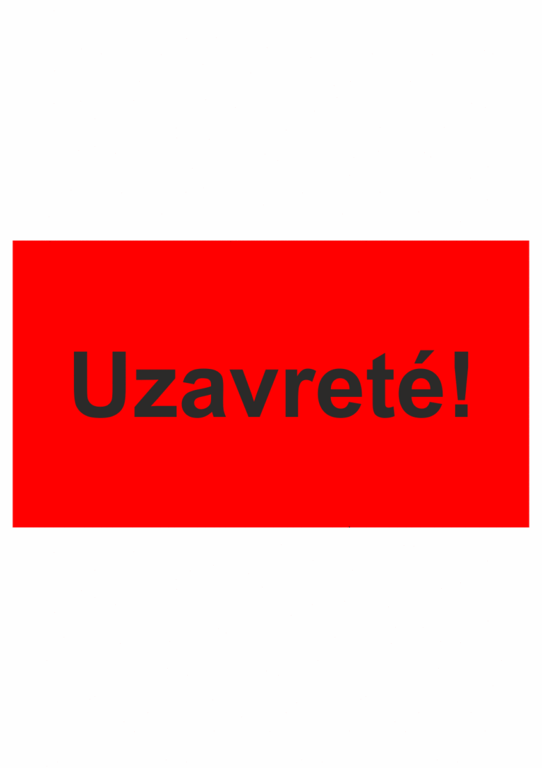 Kontrolné a kalibračné značení - Štítok kvality a organizacie: Uzavreté!