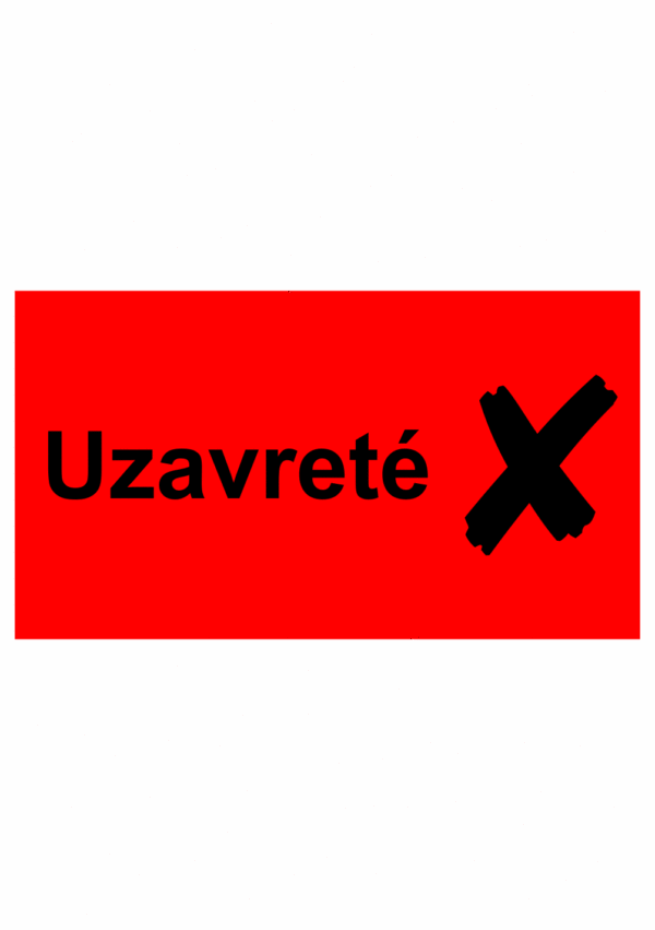 Kontrolné a kalibračné značení - Štítok kvality a organizacie: Uzavreté + Symbol