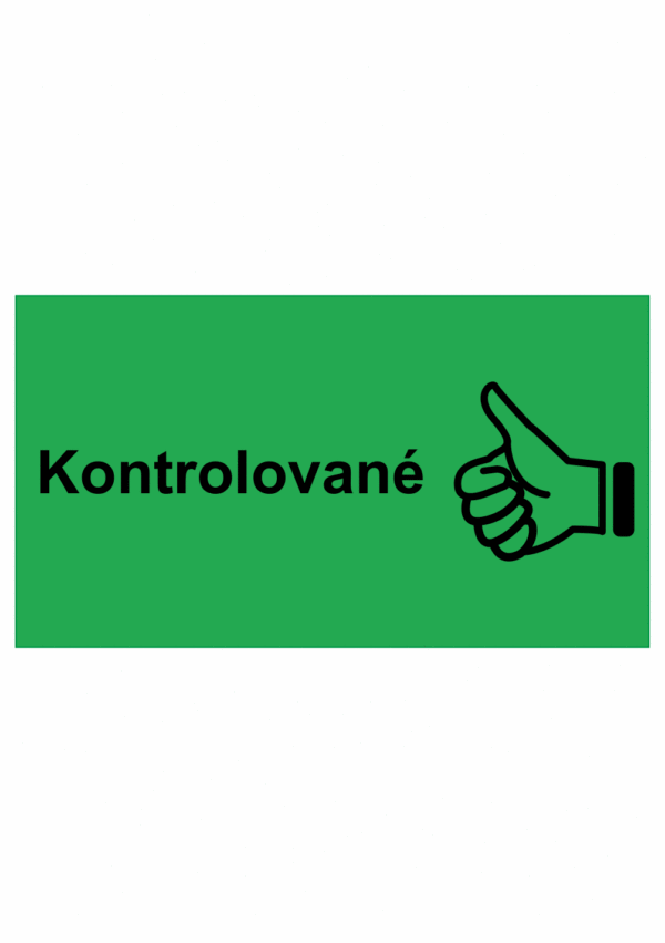 Kontrolné a kalibračné značení - Štítok kvality a organizacie: Kontrolované + Symbol