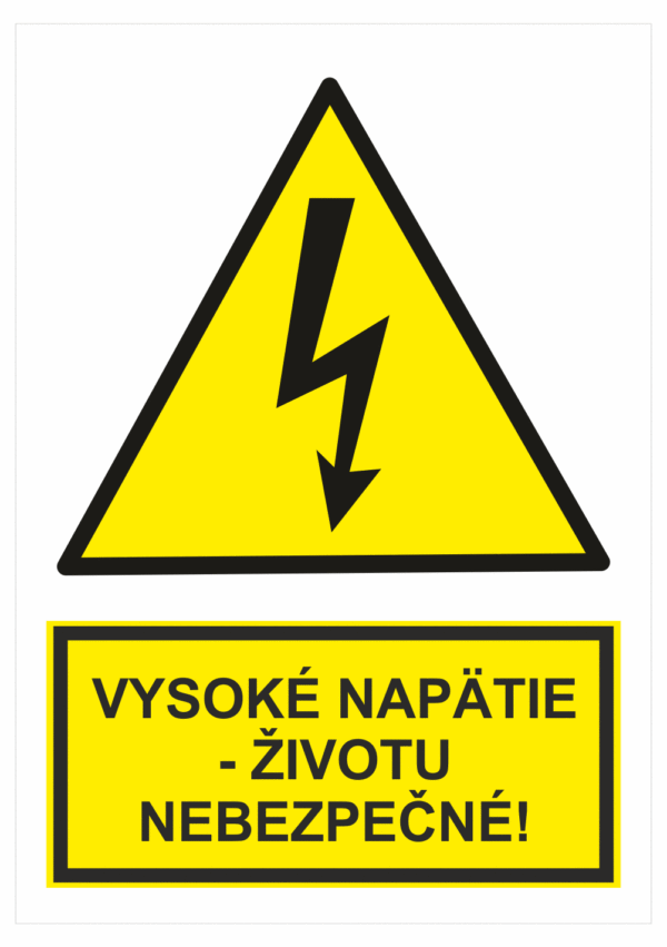 Elektro značenie - Elektro výstrahy: Vysoké napätie - životu nebezpečné!