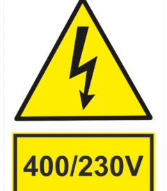 Elektro značenie - Elektro výstrahy: 400/230V