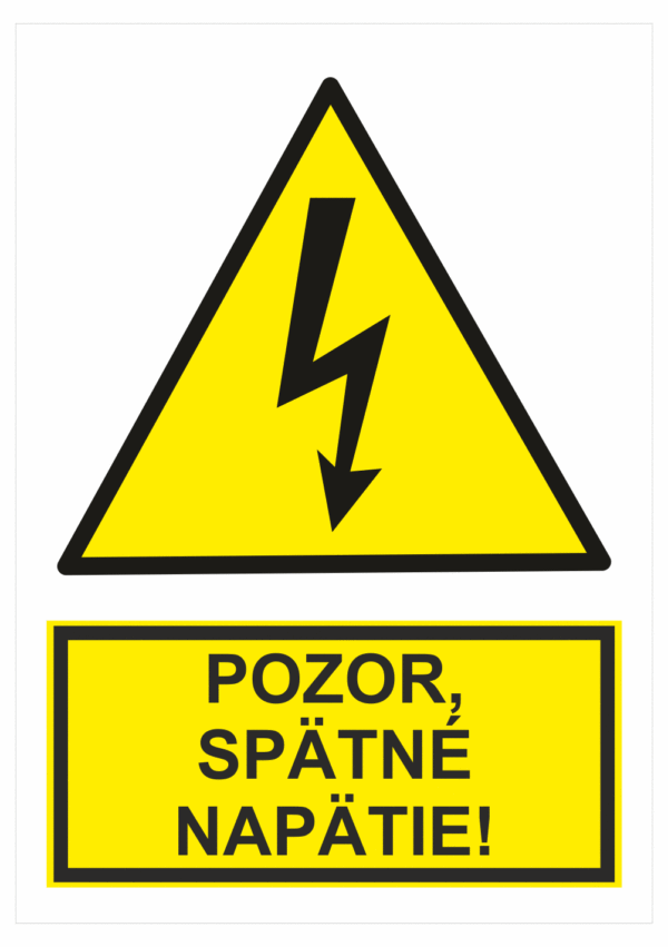 Elektro značenie - Elektro výstrahy: Pozor, spätné napätie!