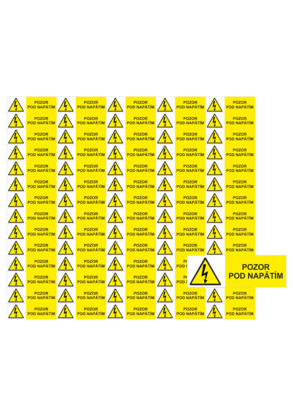 Elektro značenie - Symboly a aršíky: Pozor, pod napätim