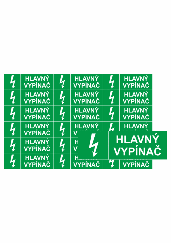 Elektro značenie - Symboly a aršíky: Hlavný vypínač