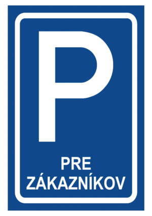 Značenie budov a priestorov - Parkovanie: Parkovisko pre zákazníkov