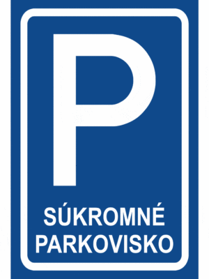 Značenie budov a priestorov - Parkovanie: Parkovisko Súkromné parkovisko