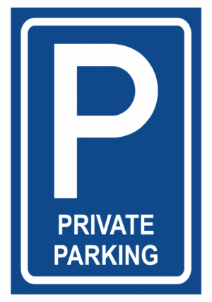 Značenie budov a priestorov - Parkovanie: Parkovisko Private parking