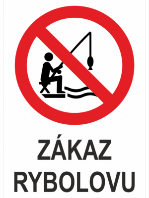 Značenie budov a priestorov - Vodné plochy: Zákaz rybolovu