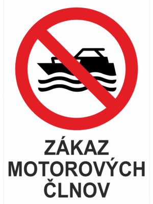 Značenie budov a priestorov - Vodné plochy: Zákaz motorových člnov